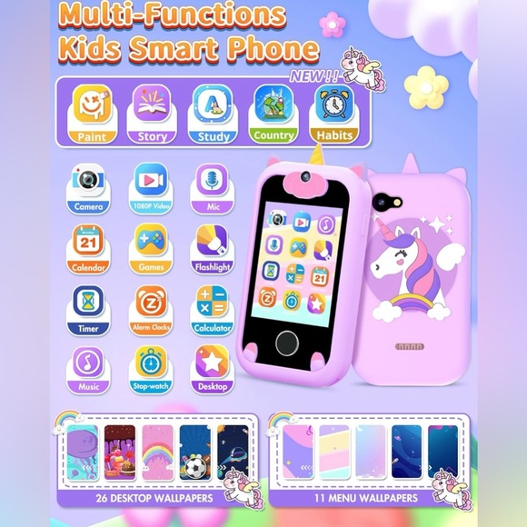 Girls Age 6-8 Smart Phone (Purple) - Picture 3 of 10